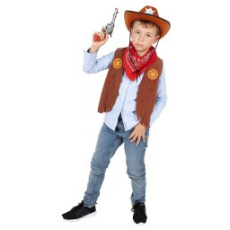 Set cowboy pentru copii cu vesta, palarie si accesorii western