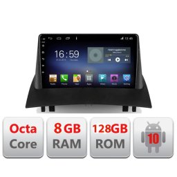 Navigatie Android Renault Megane 2 Octa Core 8GB RAM 128GB 4G GPS