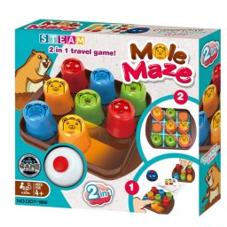 Joc STEAM 2 in 1 Labirintul Cartitei pentru logica si atentie, 4 ani+