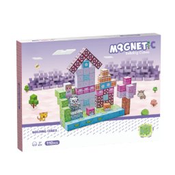 Cuburi magnetice cu printese, 110 piese, 2 cm, joc de constructie copii