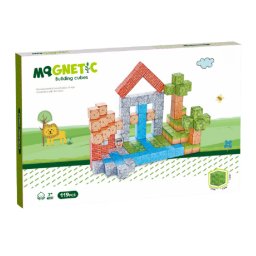 Cuburi magnetice cu tematica natura, 119 piese, 2 cm, pentru copii 3+