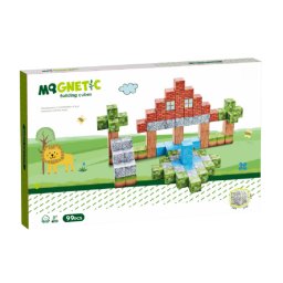 Cuburi magnetice cu tematica natura, 99 piese, 2 cm, pentru copii 3+