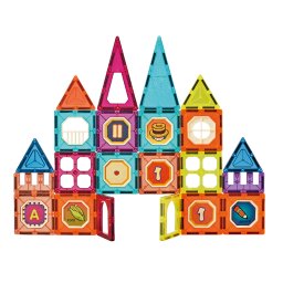 Set de constructie magnetic Bufnitel, 32 piese colorate, 7.5 cm, 3 ani+