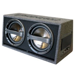 Subwoofer auto activ Phoenix Gold cu incinta ventilata, 2x12 inch, 160W RMS