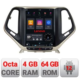 Navigatie Tesla Jeep Cherokee 2016-2020, 8GB RAM, 128GB, 4G, CarPlay