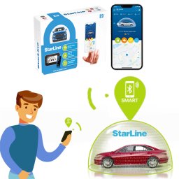 Alarma auto smart Starline E9 v2 Mini cu Bluetooth si pornire la distanta