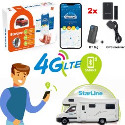 Alarma auto online StarLine Camper 2 4G cu Bluetooth, 2xSIM si CAN-OEM