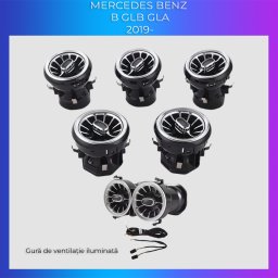 Lumini ambientale Mercedes W247 2019-2025 cu ventilatoare iluminate si control din telefon