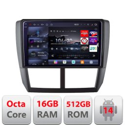 Navigatie Android Subaru Forester 2007-2013 Edotec QLED 2K 16GB+512GB
