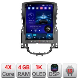 Navigatie Tesla Opel Astra J 2009-2017 cu GPS, CarPlay, Android Auto, 4GB+64GB