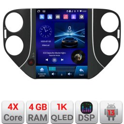 Navigatie Tesla VW Tiguan 2013-2016, 4GB RAM, 64GB, CarPlay, Android Auto