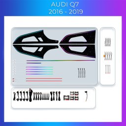 Lumini ambientale RGB pentru Audi Q7 4M 2015-2024, control din telefon