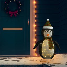 Figurina pinguin decorativa Craciun, LED, 120 cm, tesatura lux GartenMobel Dekor