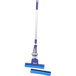 Mop cu burete MagicHome 27 cm, cu stoarcere tip roller si rezerva