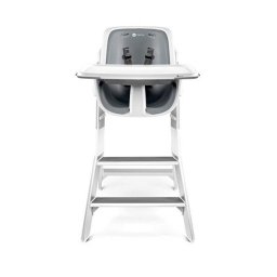 Scaun de masa 4moms alb-gri cu tava magnetica si set farfurii