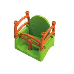 Leagan pentru copii 3 in 1 MyKids, verde-portocaliu, cu centura