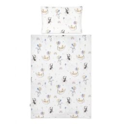 Lenjerie de pat bebe 2 piese din bumbac KLUPS Dream World 135x100 cm
