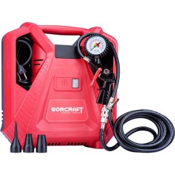 Compresor auto portabil fara ulei Worcraft PAC11-180, 1100 W, 8 bar