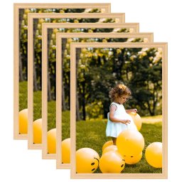 Rame foto colaj de perete/masa 5 buc. stejar deschis 70x90 cm GartenMobel Dekor
