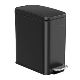 Cos de gunoi SONGMICS pentru baie cu pedala, soft-close, 5L, negru