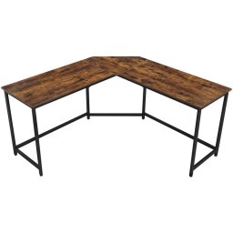Birou de colt în L VASAGLE, 149x149x75 cm, stil industrial, maro rustic