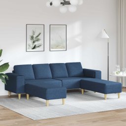 Canapea pentru living 3 pcs albastru Poliester GartenMobel Dekor