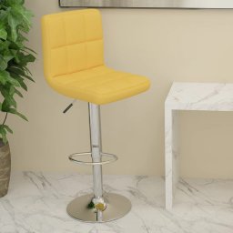 Scaun de bar, galben mustar, material textil GartenMobel Dekor