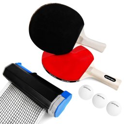 Set tenis de masa Spokey Roll Joy cu 2 palete, 3 mingi si fileu