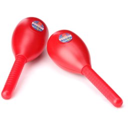 Maracas muzicale pentru copii Bontempi, 18 cm, colorate, fabricate in Italia