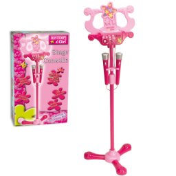 Stand muzical cu 2 microfoane pentru copii, reglabil, Bontempi iGirl