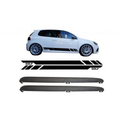 Praguri laterale VW Golf 6 (2008-2014) GTI Design cu stickere negre