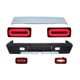 Bara spate Mercedes W463 G-Class cu eleron si stopuri Full LED rosii