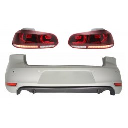 Bara spate GTI Look cu stopuri Full LED pentru VW Golf 6 VI 2008-2012