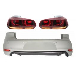 Bara spate GTI Look cu stopuri FULL LED dinamice pentru VW Golf 6 (2008-2012)
