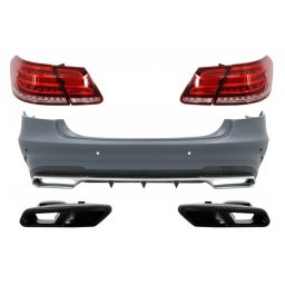 Bara spate Mercedes W212 cu stopuri LED si ornamente negre E63 Design