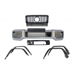 Bara fata Mercedes G-Class W463 cu extensii aripi si grila G65 Design
