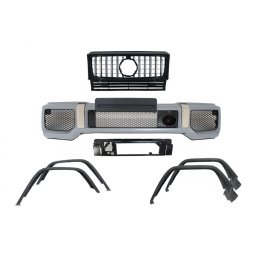 Bara fata Mercedes G-Class W463 cu extensii aripi si grila G65 Design