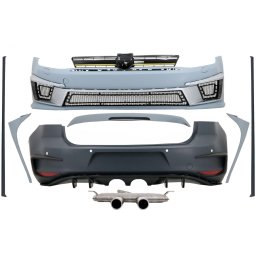 Kit exterior complet VW Golf VII R400 cu evacuare si eleron, 2012-2017