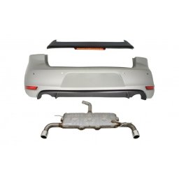 Bara spate VW Golf 6 2008-2012 GTI Look cu eleron LED si evacuare