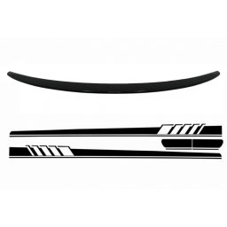Eleron portbagaj cu stickere laterale Mercedes C-Class Coupe C205 negru