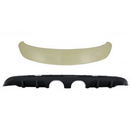 Difuzor bara spate negru lucios cu eleron luneta pentru VW Golf 6 Hatchback R20 Look
