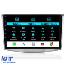 Navigatie dedicata VW Passat B6, B7, CC 2005-2015, 8GB RAM, 256GB, CarPlay
