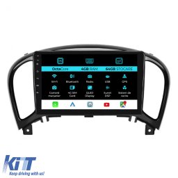 Navigatie dedicata Nissan Juke 2010-2017, ecran 9 inch, 4GB RAM, 64GB, CarPlay