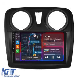 Navigatie Android dedicata Dacia Logan si Sandero 2012-2020, 9 inch, CarPlay