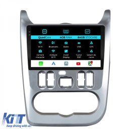 Navigatie dedicata Dacia Logan Duster Sandero 2008-2013, 9 inch, CarPlay
