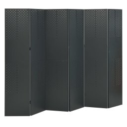 Paravan de camera cu 6 panouri, antracit, 240x180 cm, otel GartenMobel Dekor