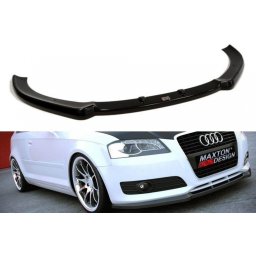 Spoiler bara fata Maxton Design pentru Audi A3 8P 2008-2013, lac negru