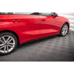 Adaosuri praguri laterale Audi A3 8Y 2019+ Maxton Design, lac negru