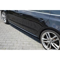 Adaugiri praguri laterale Maxton Design pentru Audi A5 8T Sportback 2007-2016, lac negru