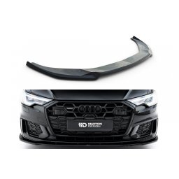 Spoiler bara fata Maxton Design V1 pentru Audi A6 C8 S6/S-Line, lac negru